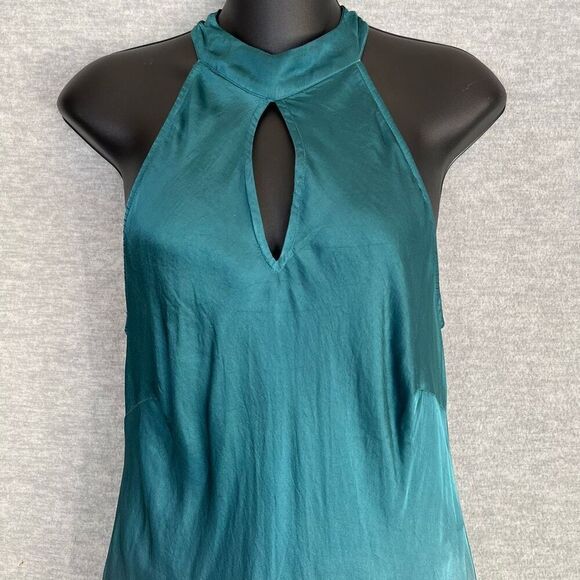 Young Fabulous & Broke Halter Dress Womens Medium Ombre Satin Midi Maxi Rayon - Picture 3 of 13